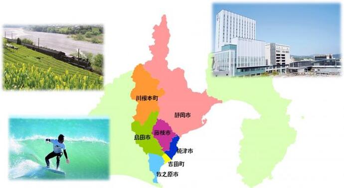 地図：静岡県中部地域