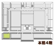 イラスト：委員会モニター室　位置（本館4階）