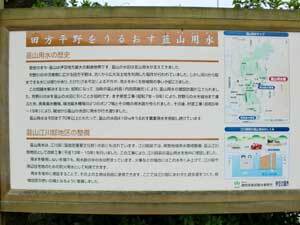 写真:韮山用水案内板