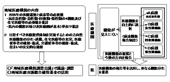 図:地域医療構想の分化と連携