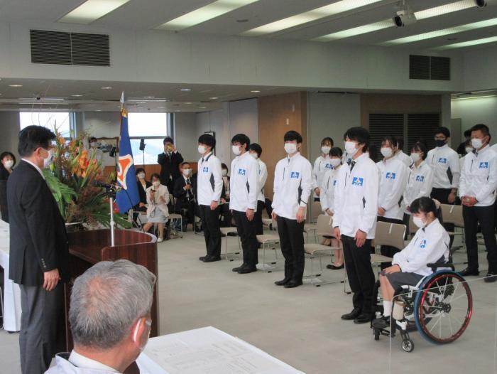 写真:選手宣誓