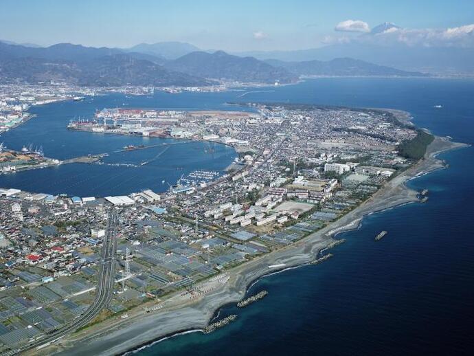 航空写真：海岸（静岡市清水区）