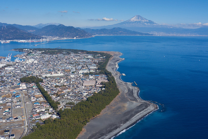 航空写真：海岸（静岡市清水区）