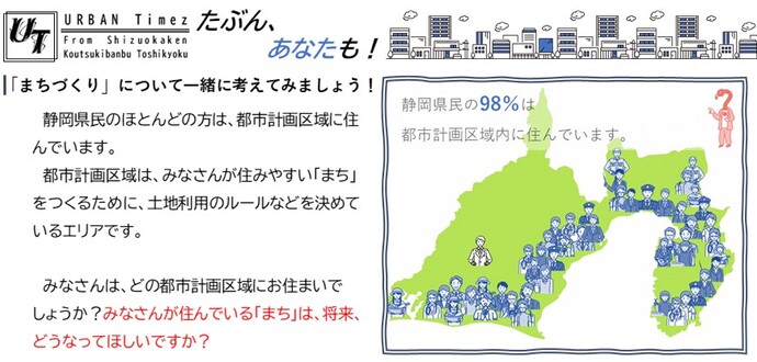 まちづくりについて、一緒に考えてみましょう。