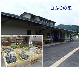 写真:白ふじの里(外観と農産物)