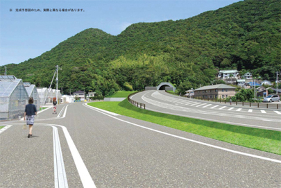 イラスト:下香貫地区完成予想図2(歩道)