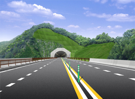 イラスト:太平地区側のトンネル抗門(完成イメージ)