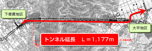 地図:(仮称)静浦1号トンネル設置場所
