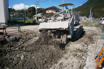 写真:地盤改良工事の様子