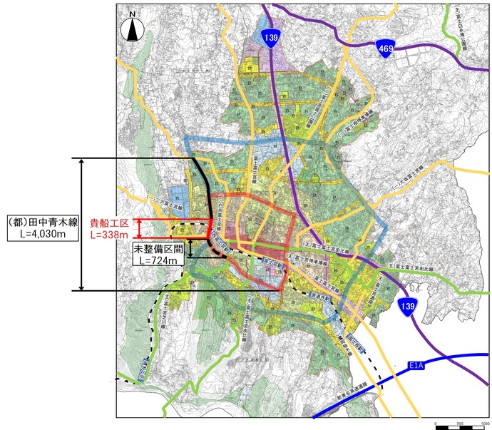 イラスト：（都）田中青木線整備事業図