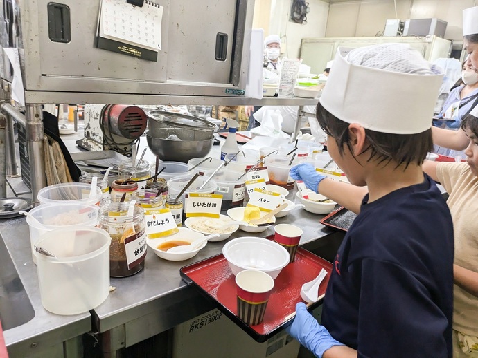 小学生職場体験講座(メニュー開発体験)