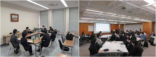 企業実習と事後学習の様子