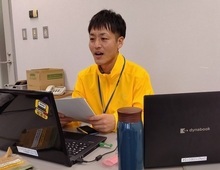 写真:オンライン説明会で話している様子