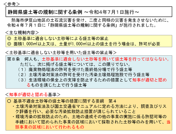 盛土等の規制に関する条例