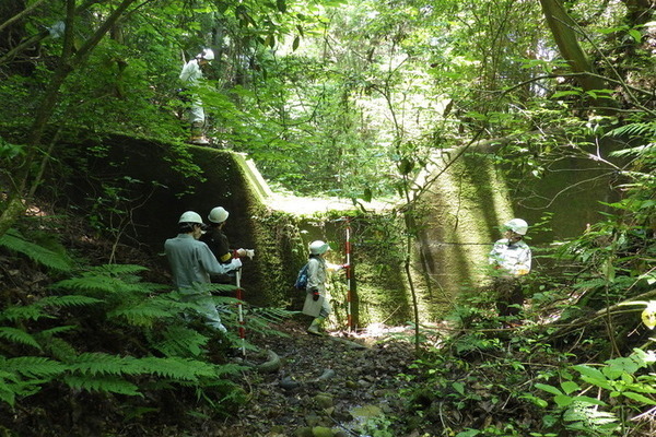治山施設の点検の様子