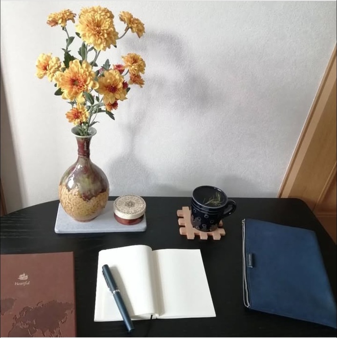 書道と花