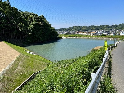 天白下池 工事完了後の写真