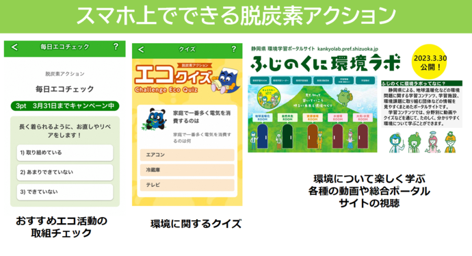スマホで学ぶことのできる環境学習ツール