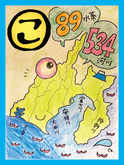 金魚の形は静岡県 五百の川が流るる流るる