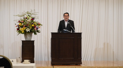 写真:竹内良訓議長(会長)あいさつ