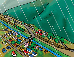 地すべりアニメーション