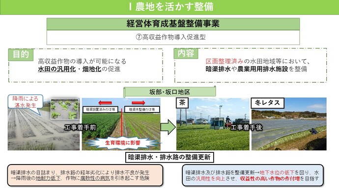 経営体育成基盤整備（高収益作物導入促進型）