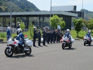 写真:交通機動部隊出発式の様子