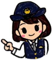 イラスト：女性警察官