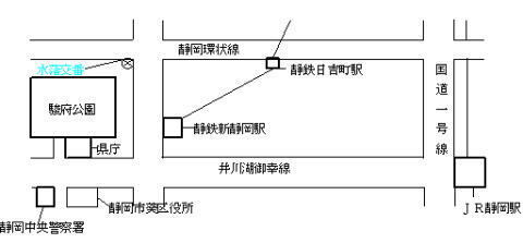 地図：水落交番管内