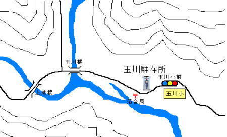 地図：玉川駐在所管内