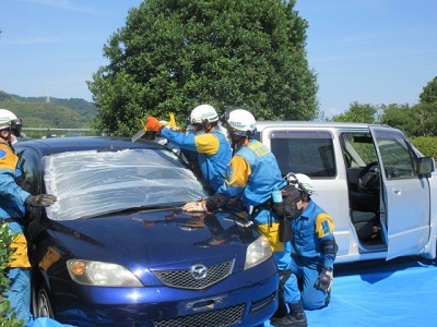 写真：災害警備初動対応訓練の様子