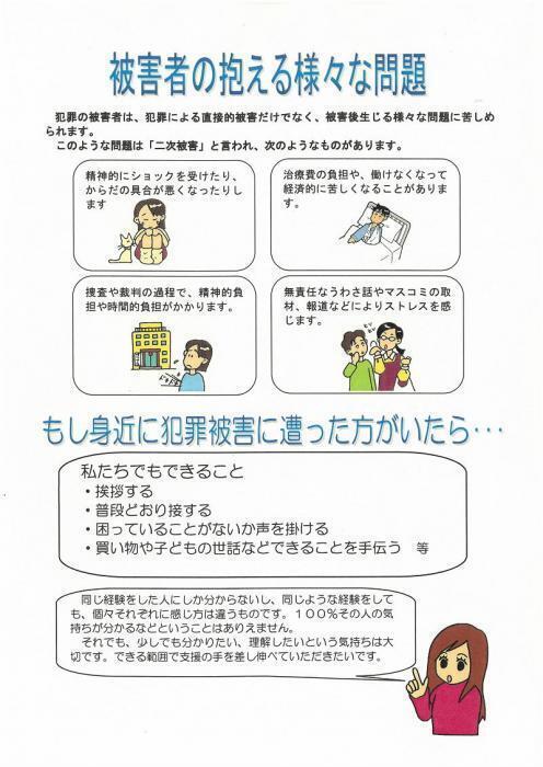 チラシ：被害者の抱える問題