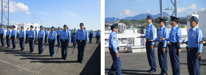 写真：令和5年10月18日　掛川警察署長による点検を実施