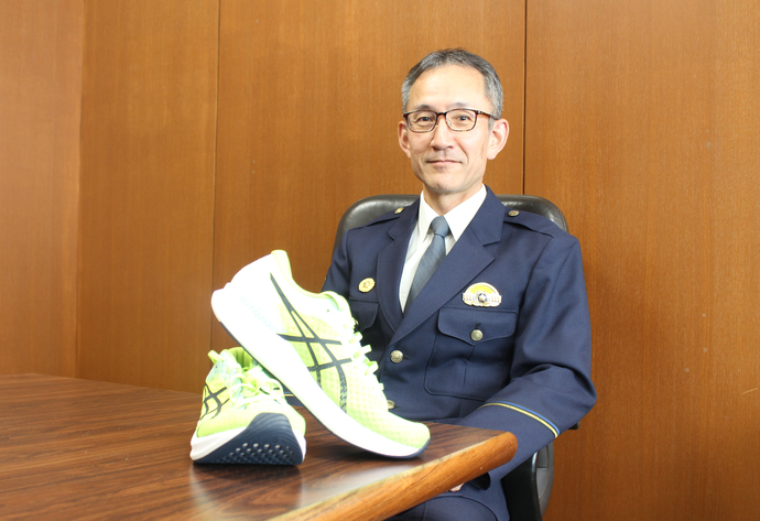 写真：署長の休日（ジョギング）