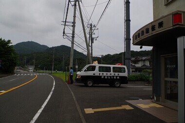 写真：幹線道路・山間部での交通指導取締り