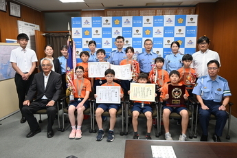 写真:令和6年6月20日 第56回交通安全子供自転車県大会優勝報告(平山小学校)