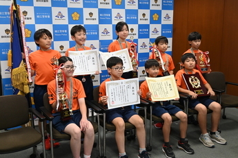 写真:令和6年6月20日 第56回交通安全子供自転車県大会優勝報告(平山小学校)