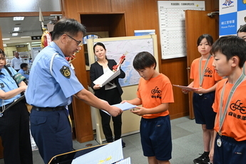 写真:令和6年6月20日 第56回交通安全子供自転車県大会優勝報告(平山小学校)