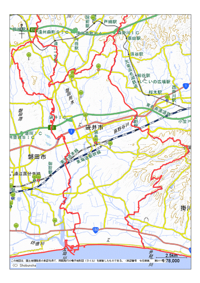 袋井市地図