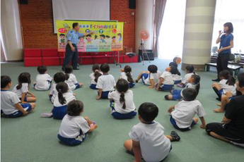 写真：防犯教室（小笠南小学校）