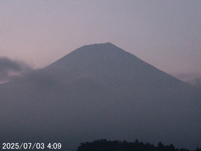 Mt. Fuji seen from Fujinomiya. 