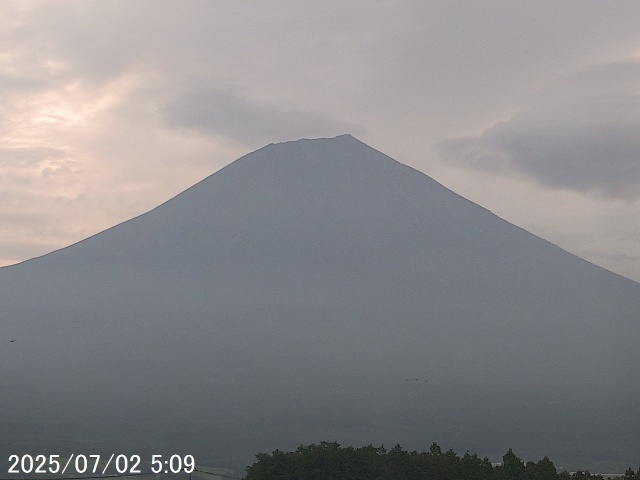 Mt. Fuji seen from Fujinomiya. 