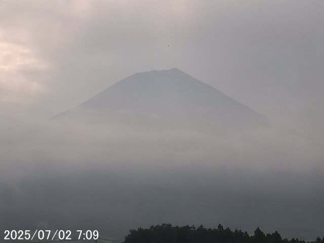 Mt. Fuji seen from Fujinomiya. 