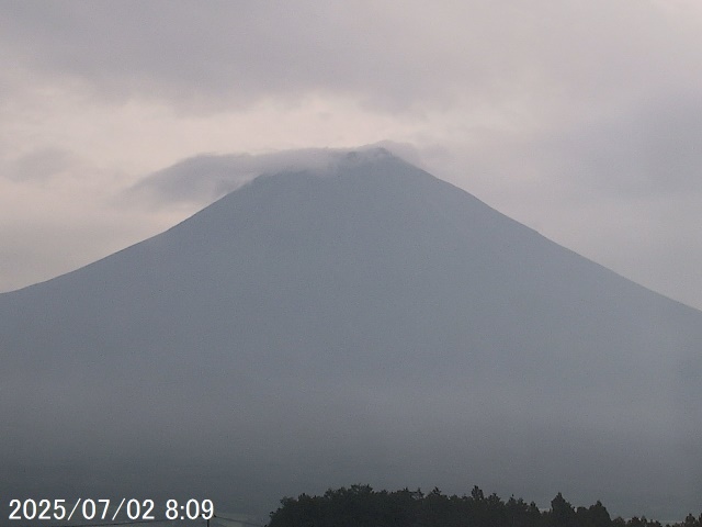 Mt. Fuji seen from Fujinomiya. 