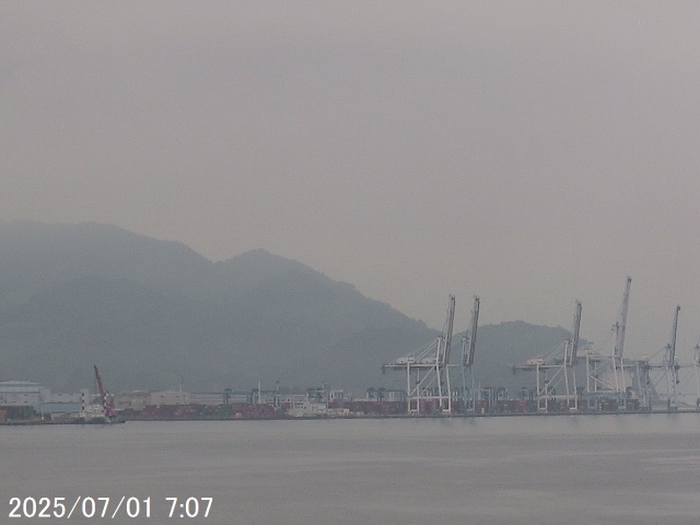 Mt. Fuji seen from Shimizu. 