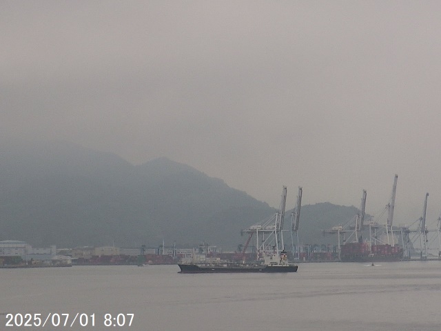 Mt. Fuji seen from Shimizu. 