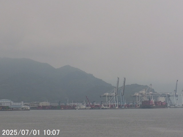 Mt. Fuji seen from Shimizu. 