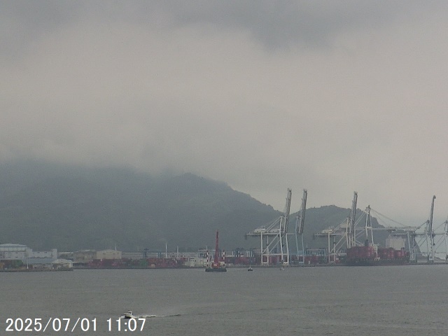 Mt. Fuji seen from Shimizu. 