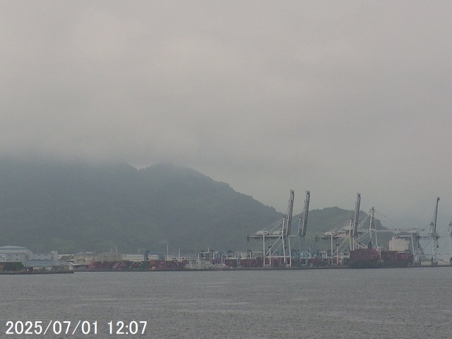 Mt. Fuji seen from Shimizu. 