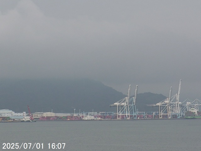 Mt. Fuji seen from Shimizu. 